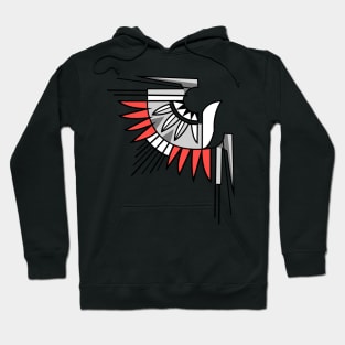 Abstract eagle symbol in indigenous style Hoodie